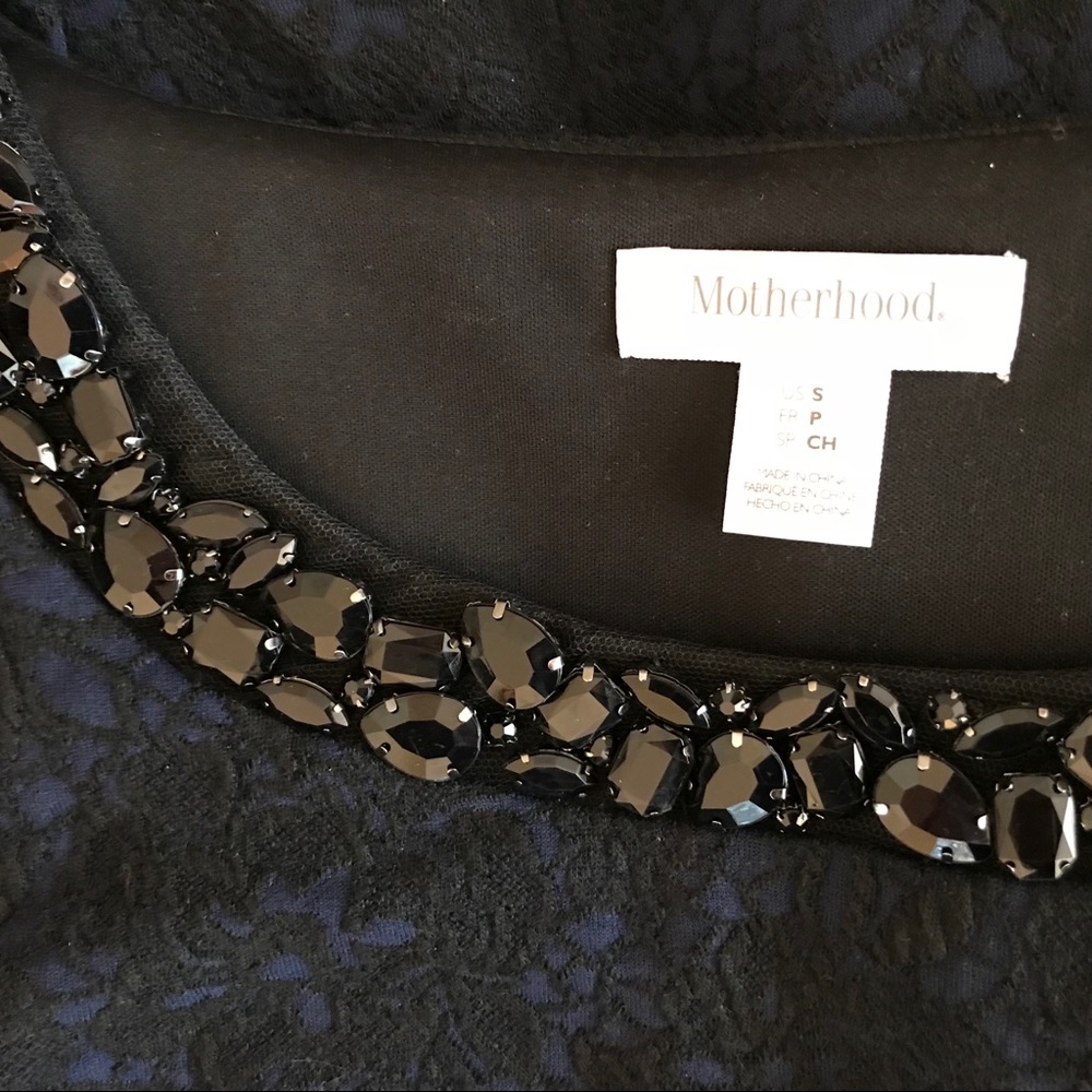 *SALE $18* Navy&black maternity dress, rhinestones